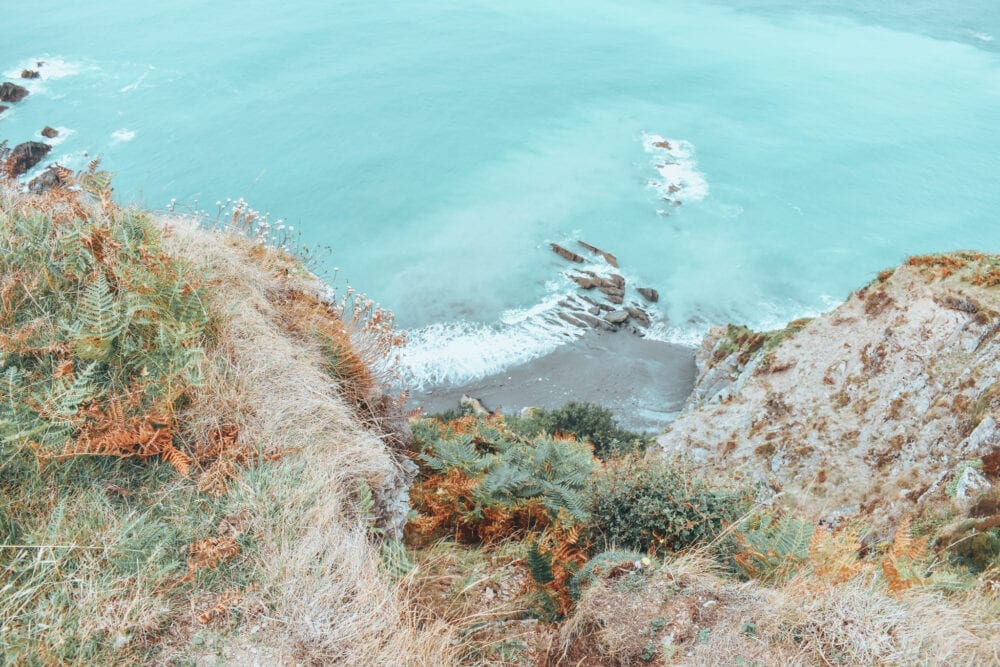 Ilfracombe coastal path views of the Devon coastline and sea.