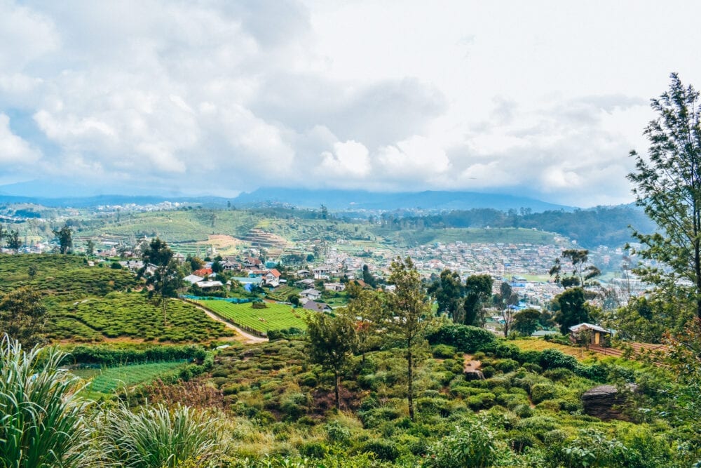 View of Nuwara Eliya from Lovers Leap. Things to do in Nuwara Eliya