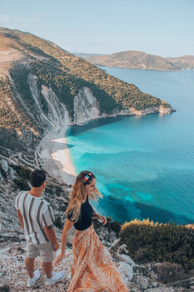 Kefalonia Myrtos beach, amazing viewpoint over the Beach.