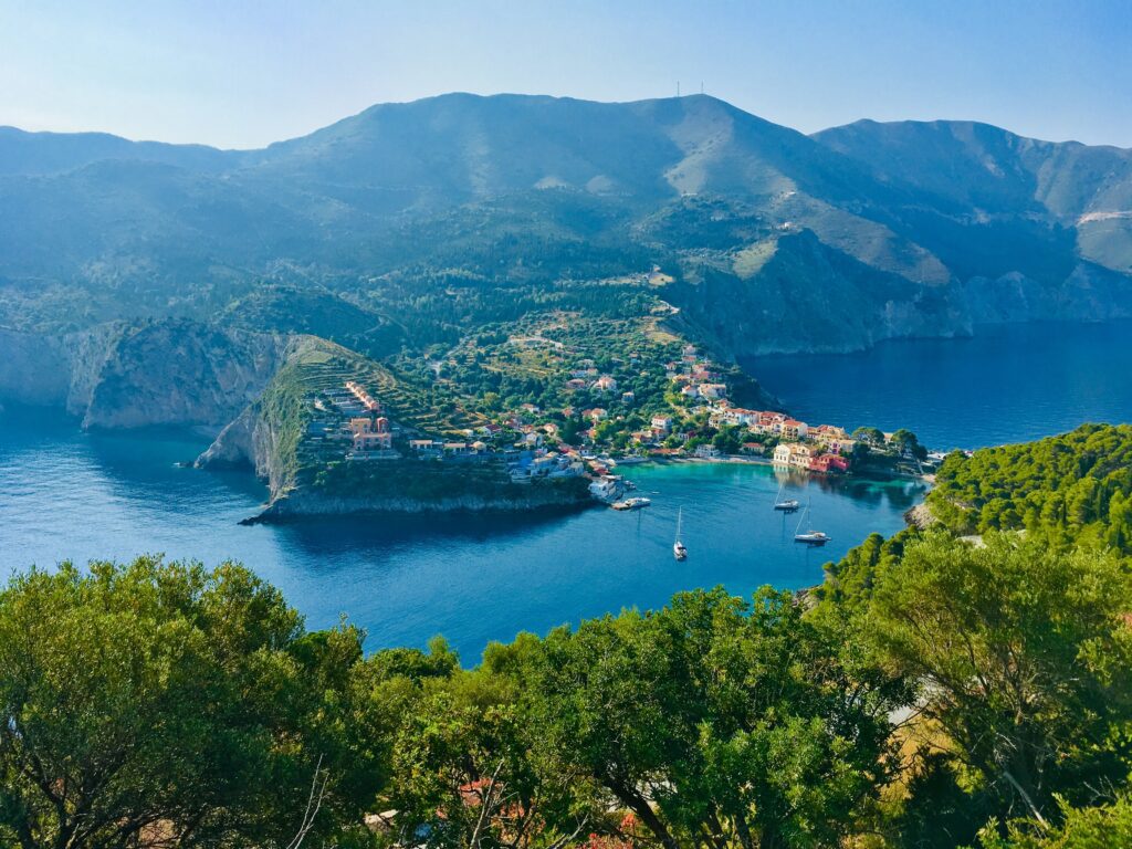 Travel Guide to Kefalonia view from Assos Castle